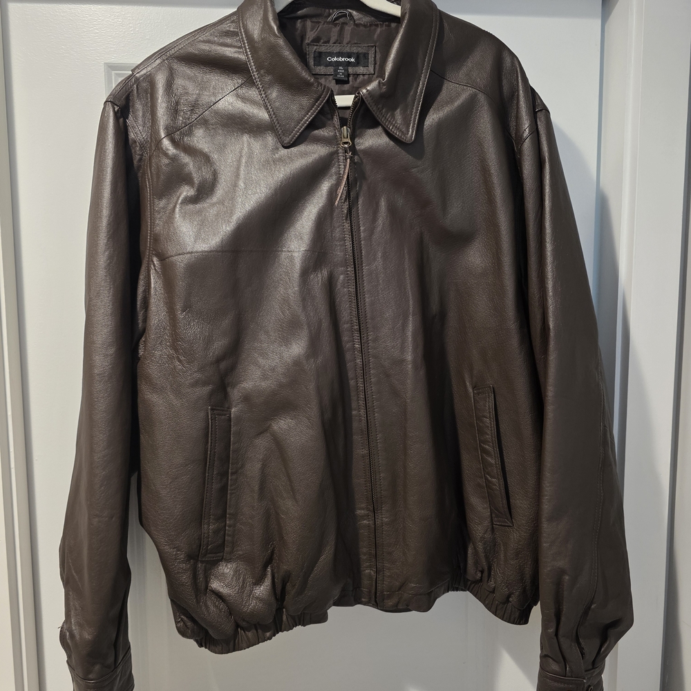 Colebrook Men's XL Dark Brown Leather Jacket